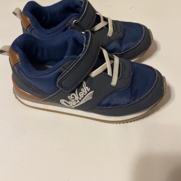 Oshkosh Bgosh boys sneakers size 10M blue brown color - Picture 3 of 7